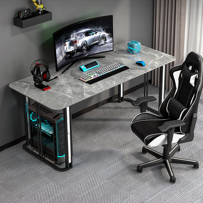 Industriële kantoorbureau antieke afwerking Computerbureau met metalen benen