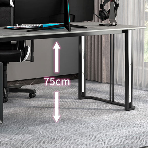 Industriële kantoorbureau antieke afwerking Computerbureau met metalen benen