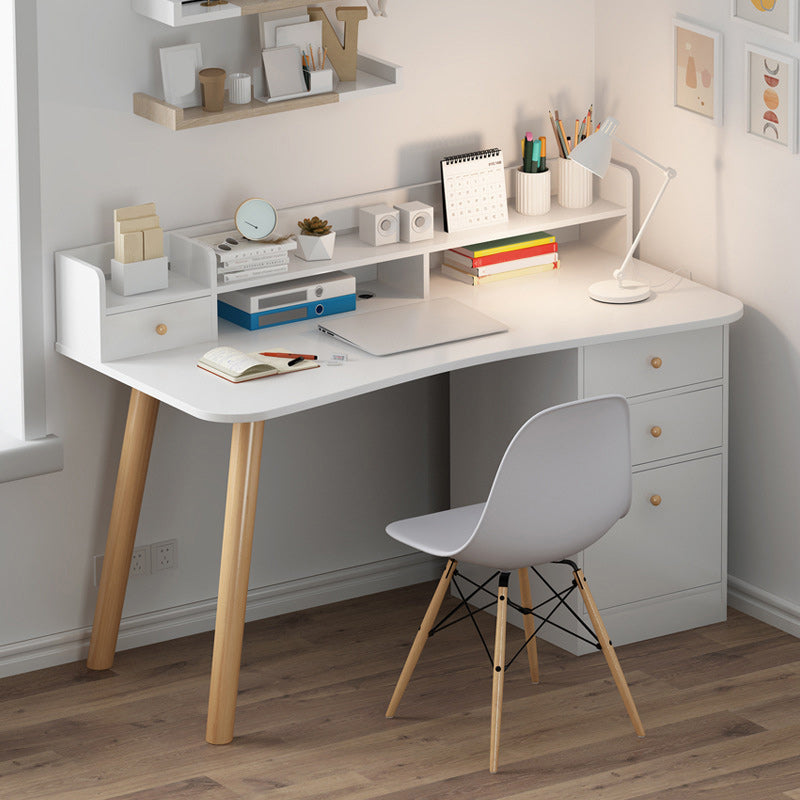 Manufacture Wood Writing Desk 19.69-inch Wide Writing Desk with Drawers White 3 Clearhalo 'furn' 'furn_office_desk' 'Furniture' 'Office Desks' 'Office Furniture' 'office_desk' 6428693