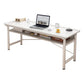 Modern Wooden Office Desk Rectangular Writing Desk with Shelf 47"L x 16"W x 29"H White Shelves Clearhalo 'furn' 'furn_office_desk' 'Furniture' 'Office Desks' 'Office Furniture' 'office_desk' 6428715