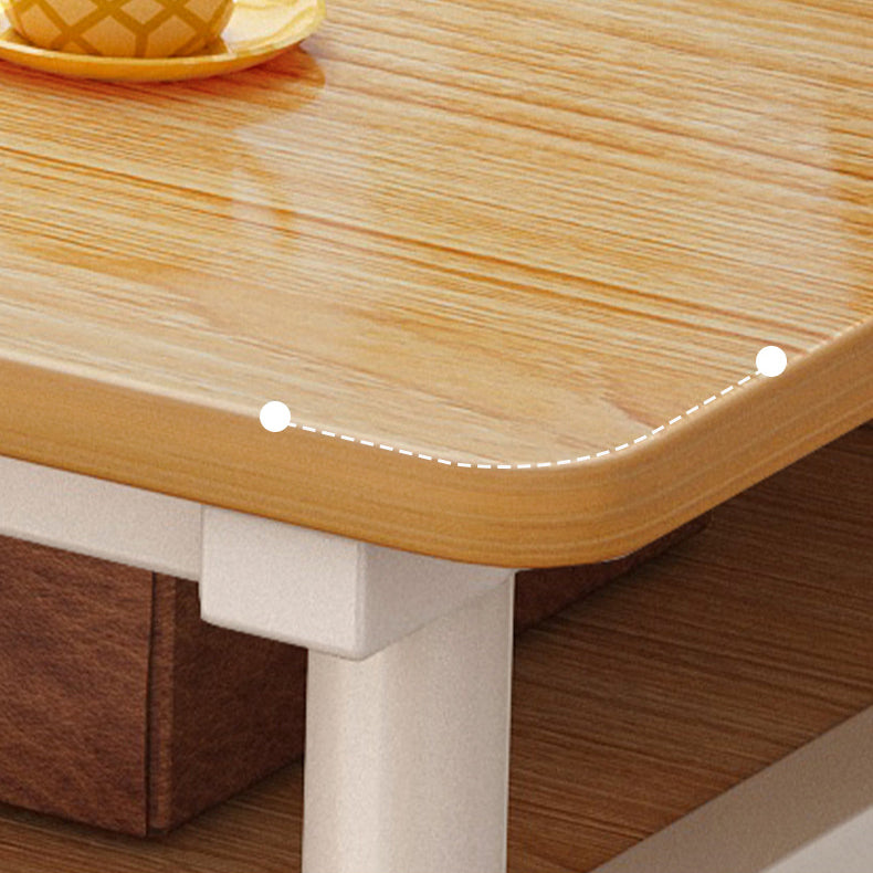 Modern Wooden Office Desk Rectangular Writing Desk with Shelf Clearhalo 'furn' 'furn_office_desk' 'Furniture' 'Office Desks' 'Office Furniture' 'office_desk' 6428721