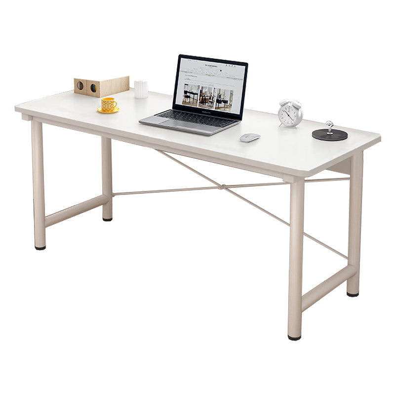 Modern Wooden Office Desk Rectangular Writing Desk with Shelf 39"L x 16"W x 29"H White No Shelf Clearhalo 'furn' 'furn_office_desk' 'Furniture' 'Office Desks' 'Office Furniture' 'office_desk' 6428722