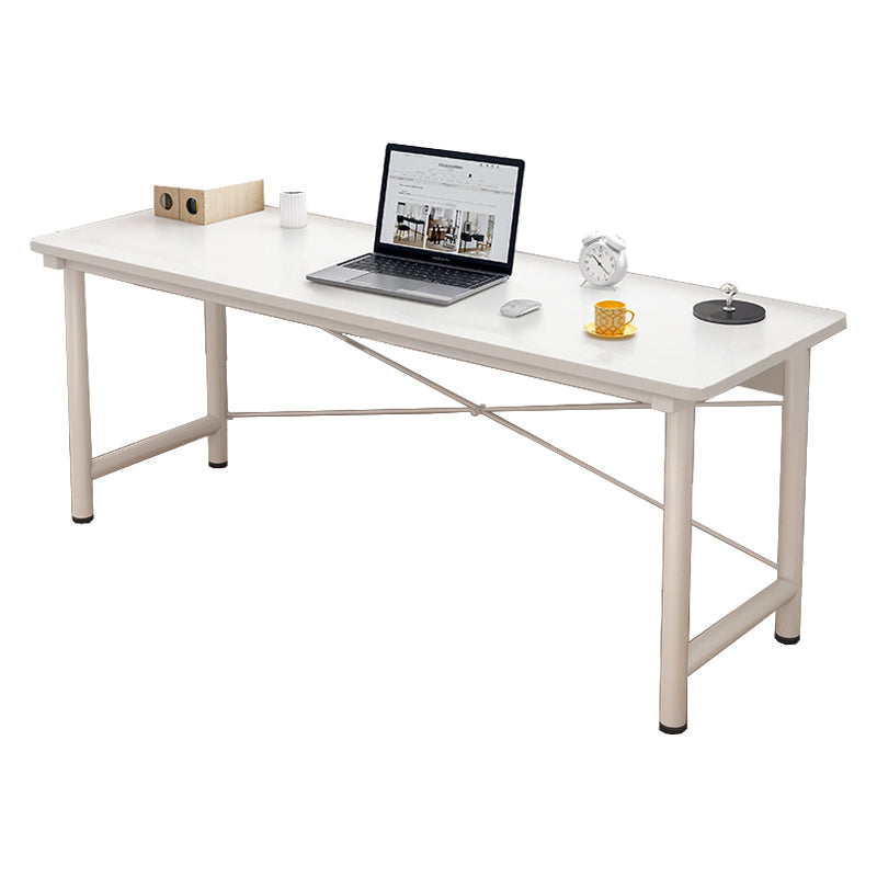 Modern Wooden Office Desk Rectangular Writing Desk with Shelf 47"L x 16"W x 29"H White No Shelf Clearhalo 'furn' 'furn_office_desk' 'Furniture' 'Office Desks' 'Office Furniture' 'office_desk' 6428724