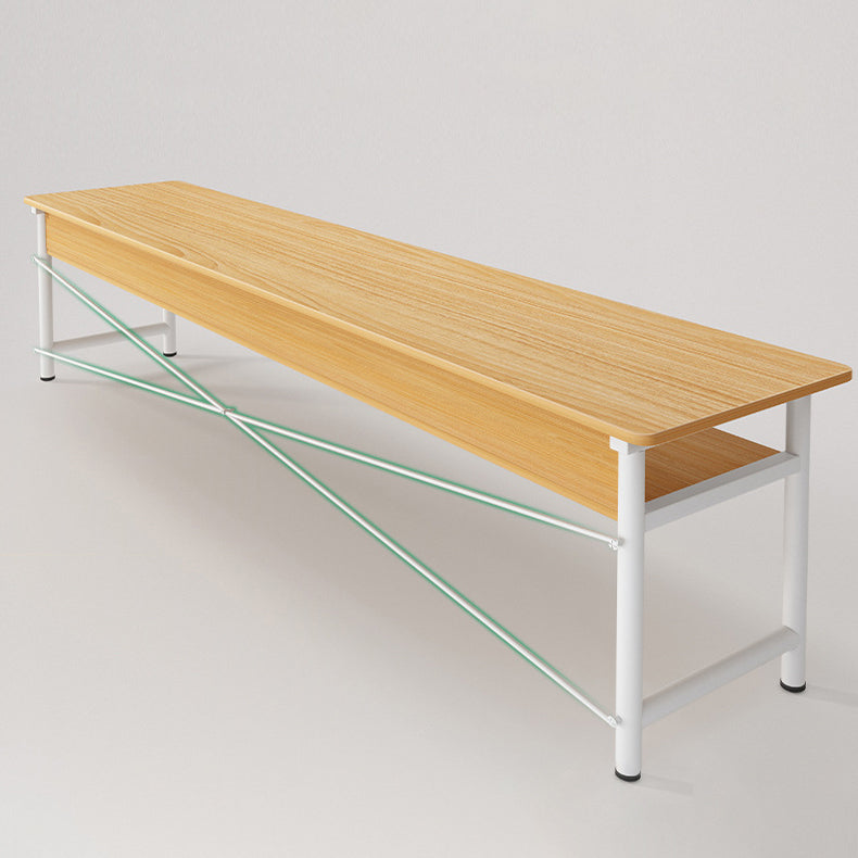 Modern Wooden Office Desk Rectangular Writing Desk with Shelf Clearhalo 'furn' 'furn_office_desk' 'Furniture' 'Office Desks' 'Office Furniture' 'office_desk' 6428731