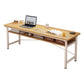 Modern Wooden Office Desk Rectangular Writing Desk with Shelf 55.1"L x 15.7"W x 29.1"H Natural Shelves Clearhalo 'furn' 'furn_office_desk' 'Furniture' 'Office Desks' 'Office Furniture' 'office_desk' 6428733