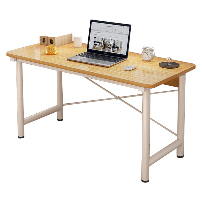 Modern Wooden Office Desk Rectangular Writing Desk with Shelf 31"L x 16"W x 29"H Natural No Shelf Clearhalo 'furn' 'furn_office_desk' 'Furniture' 'Office Desks' 'Office Furniture' 'office_desk' 6428735