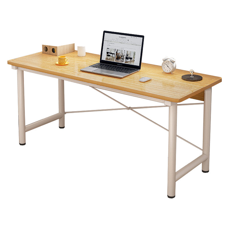 Modern Wooden Office Desk Rectangular Writing Desk with Shelf 39"L x 16"W x 29"H Natural No Shelf Clearhalo 'furn' 'furn_office_desk' 'Furniture' 'Office Desks' 'Office Furniture' 'office_desk' 6428736