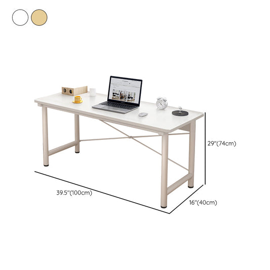 Modern Wooden Office Desk Rectangular Writing Desk with Shelf Clearhalo 'furn' 'furn_office_desk' 'Furniture' 'Office Desks' 'Office Furniture' 'office_desk' 6428741