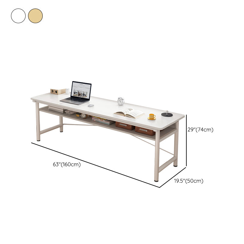 Modern Wooden Office Desk Rectangular Writing Desk with Shelf Clearhalo 'furn' 'furn_office_desk' 'Furniture' 'Office Desks' 'Office Furniture' 'office_desk' 6428746