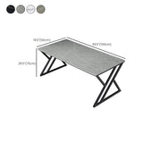 Modern Rectangular Stone Writing Desk Home Office Desk with Metal Legs Clearhalo 'furn' 'furn_office_desk' 'Furniture' 'Office Desks' 'Office Furniture' 'office_desk' 6428764