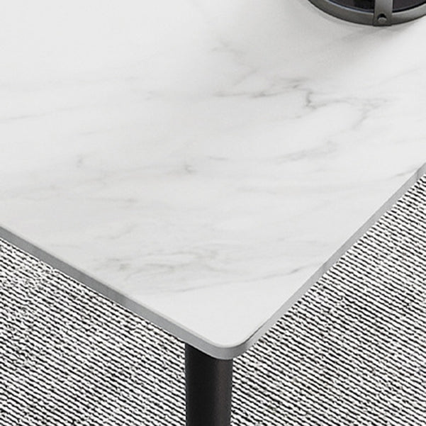 Descrito de escritura de piedra contemporánea escritorio de oficina de 29.53 pulgadas de altura con base de Parsons