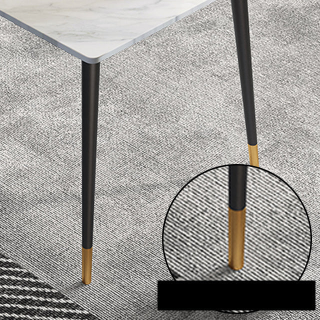 Descrito de escritura de piedra contemporánea escritorio de oficina de 29.53 pulgadas de altura con base de Parsons