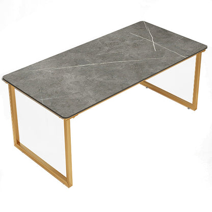 Glam Office Desk antieke afwerking rechthoekige computerbureau met metalen benen