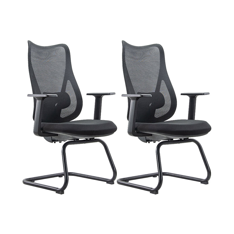 Sedia da scrivania moderna larga 25" Sedia da ufficio AirGrid nera traspirante