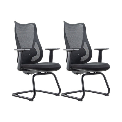 Sedia da scrivania moderna larga 25" Sedia da ufficio AirGrid nera traspirante