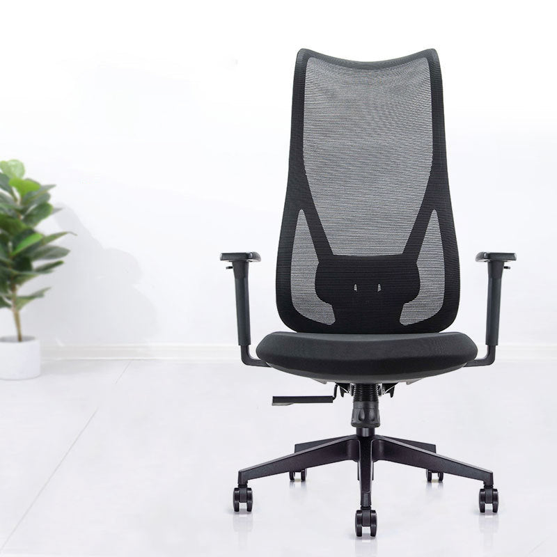 Sedia da scrivania moderna larga 25" Sedia da ufficio AirGrid nera traspirante