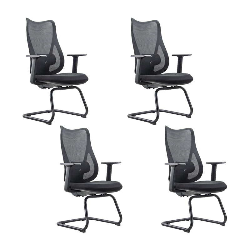 Sedia da scrivania moderna larga 25" Sedia da ufficio AirGrid nera traspirante