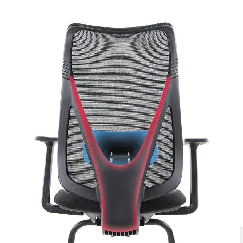 Sedia da scrivania moderna larga 25" Sedia da ufficio AirGrid nera traspirante