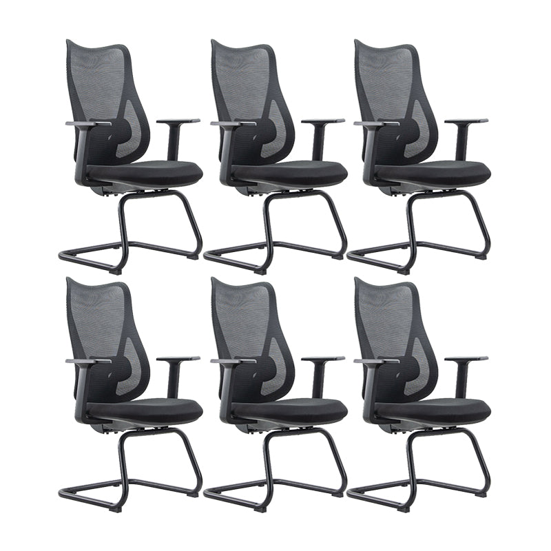 Sedia da scrivania moderna larga 25" Sedia da ufficio AirGrid nera traspirante