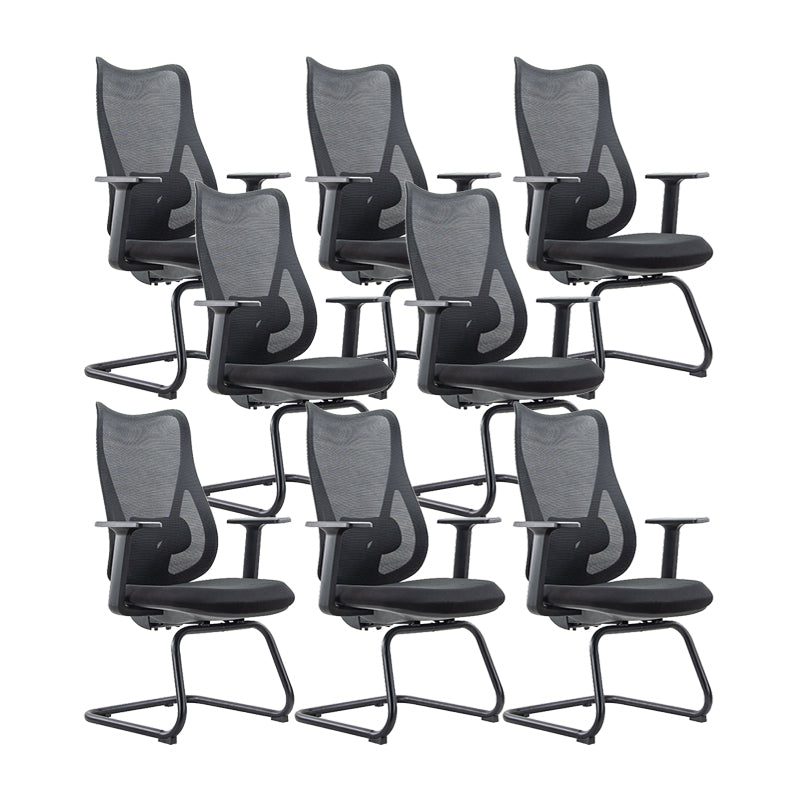 Sedia da scrivania moderna larga 25" Sedia da ufficio AirGrid nera traspirante