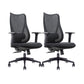 Sedia da scrivania moderna larga 25" Sedia da ufficio AirGrid nera traspirante