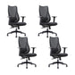 Sedia da scrivania moderna larga 25" Sedia da ufficio AirGrid nera traspirante