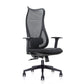 Sedia da scrivania moderna larga 25" Sedia da ufficio AirGrid nera traspirante