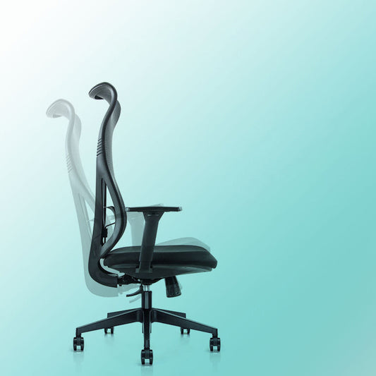 Sedia da scrivania contemporanea da 25 "Black Black Airgrid Office Chair