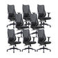 Sedia da scrivania moderna larga 25" Sedia da ufficio AirGrid nera traspirante