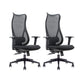 Sedia da scrivania moderna larga 25" Sedia da ufficio AirGrid nera traspirante