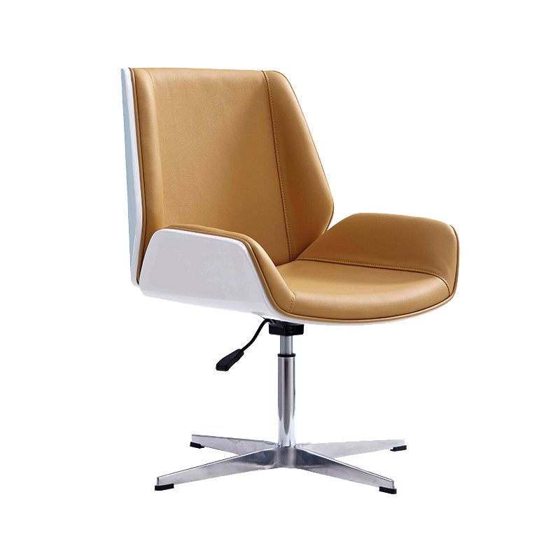 Zeitgenössischer Bürostuhl Faux Leder Aufgabe Mid Back Stuhl mit Rädern