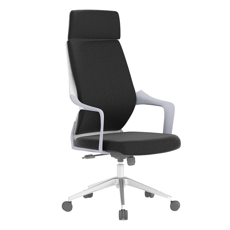 Chaise de bureau moderne en maille/cuir, chaise de conférence à dossier haut avec roulettes