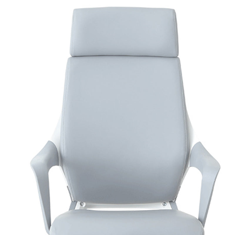 Chaise de bureau moderne en maille/cuir, chaise de conférence à dossier haut avec roulettes