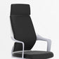 Chaise de bureau moderne en maille/cuir, chaise de conférence à dossier haut avec roulettes