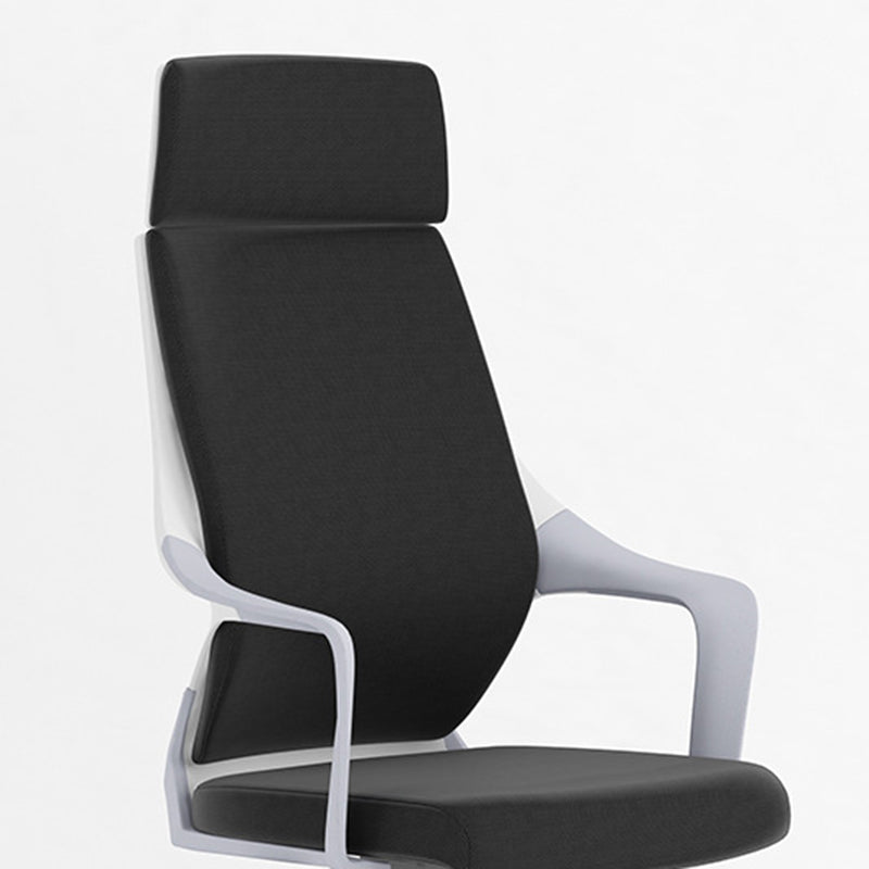 Chaise de bureau moderne en maille/cuir, chaise de conférence à dossier haut avec roulettes