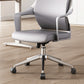 Chaise de bureau moderne en maille/cuir, chaise de conférence à dossier haut avec roulettes