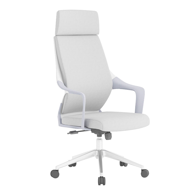 Chaise de bureau moderne en maille/cuir, chaise de conférence à dossier haut avec roulettes