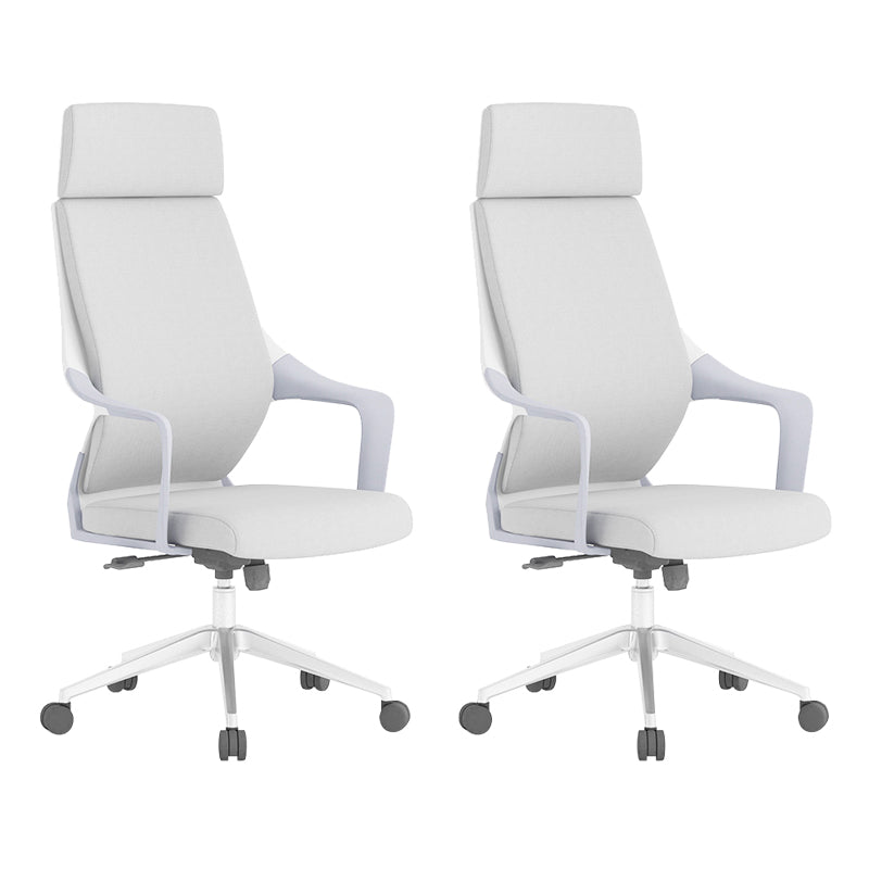 Chaise de bureau moderne en maille/cuir, chaise de conférence à dossier haut avec roulettes