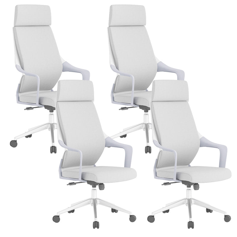 Chaise de bureau moderne en maille/cuir, chaise de conférence à dossier haut avec roulettes
