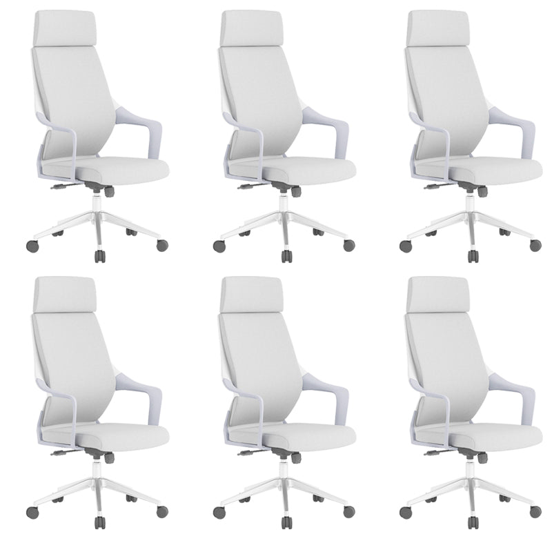 Chaise de bureau moderne en maille/cuir, chaise de conférence à dossier haut avec roulettes