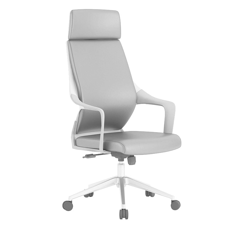Chaise de bureau moderne en maille/cuir, chaise de conférence à dossier haut avec roulettes