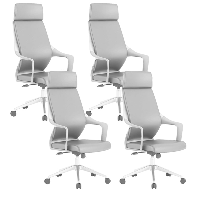 Chaise de bureau moderne en maille/cuir, chaise de conférence à dossier haut avec roulettes