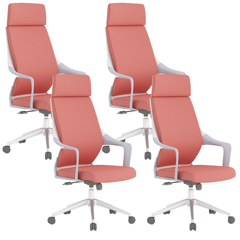 Chaise de bureau moderne en maille/cuir, chaise de conférence à dossier haut avec roulettes