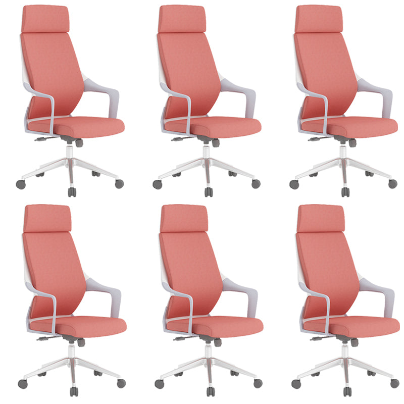 Chaise de bureau moderne en maille/cuir, chaise de conférence à dossier haut avec roulettes