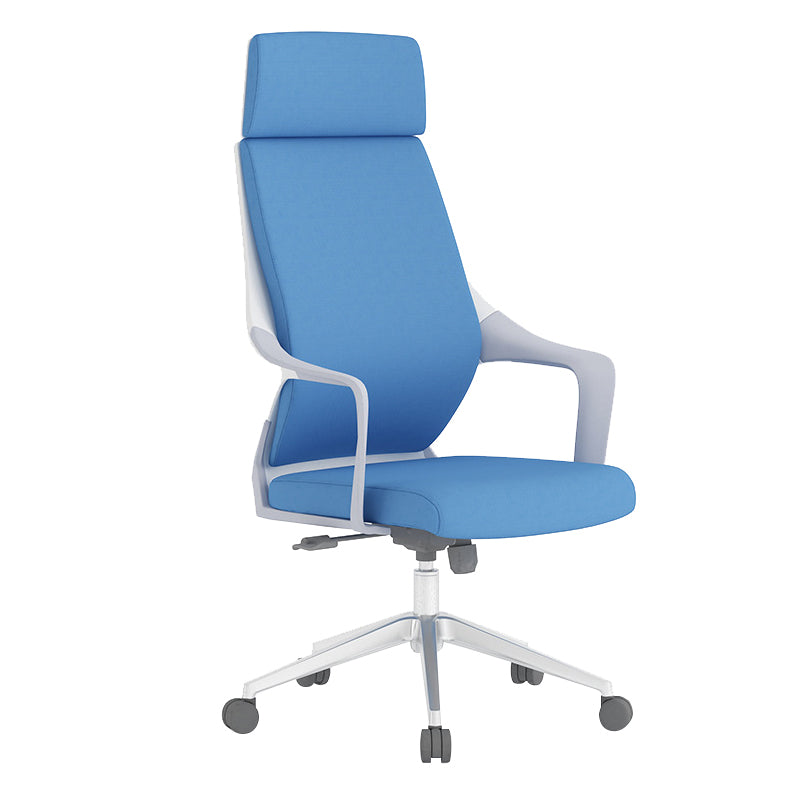 Chaise de bureau moderne en maille/cuir, chaise de conférence à dossier haut avec roulettes
