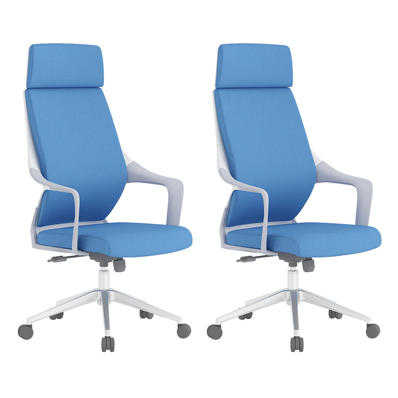 Chaise de bureau moderne en maille/cuir, chaise de conférence à dossier haut avec roulettes