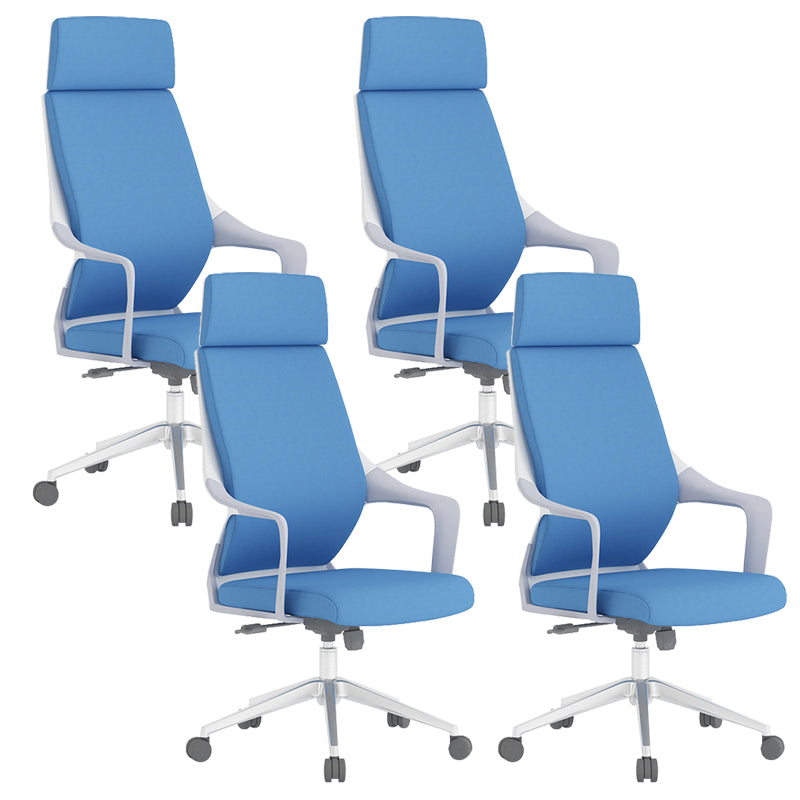 Chaise de bureau moderne en maille/cuir, chaise de conférence à dossier haut avec roulettes