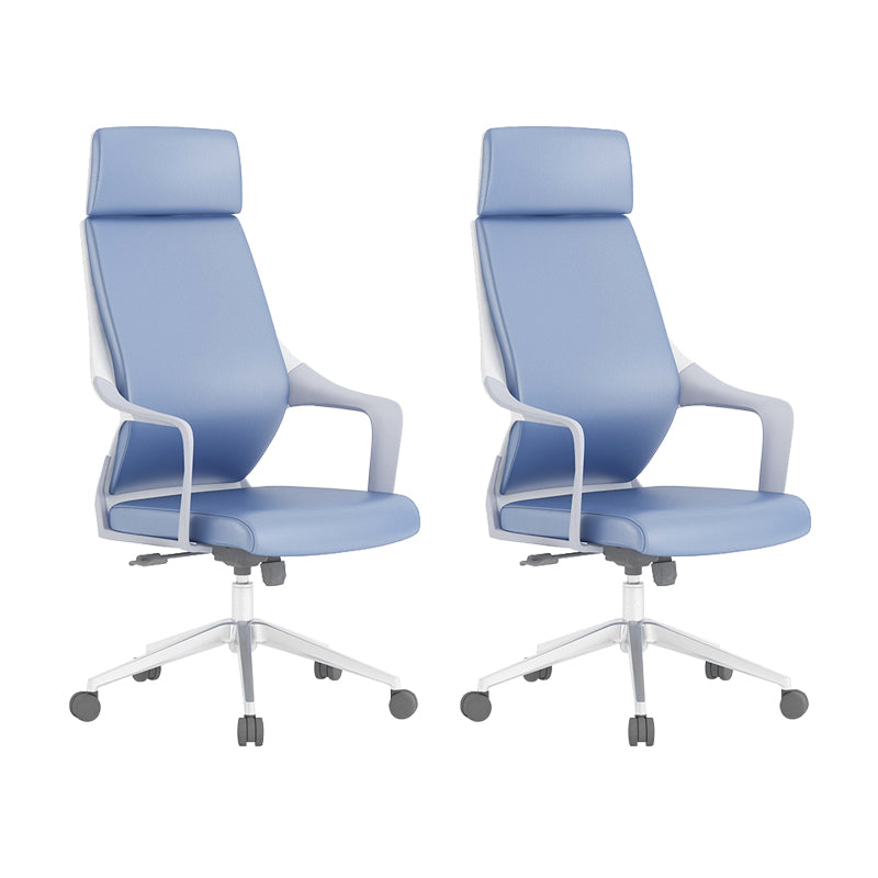 Chaise de bureau moderne en maille/cuir, chaise de conférence à dossier haut avec roulettes