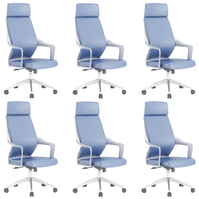 Chaise de bureau moderne en maille/cuir, chaise de conférence à dossier haut avec roulettes