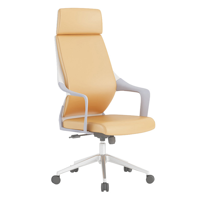 Chaise de bureau moderne en maille/cuir, chaise de conférence à dossier haut avec roulettes